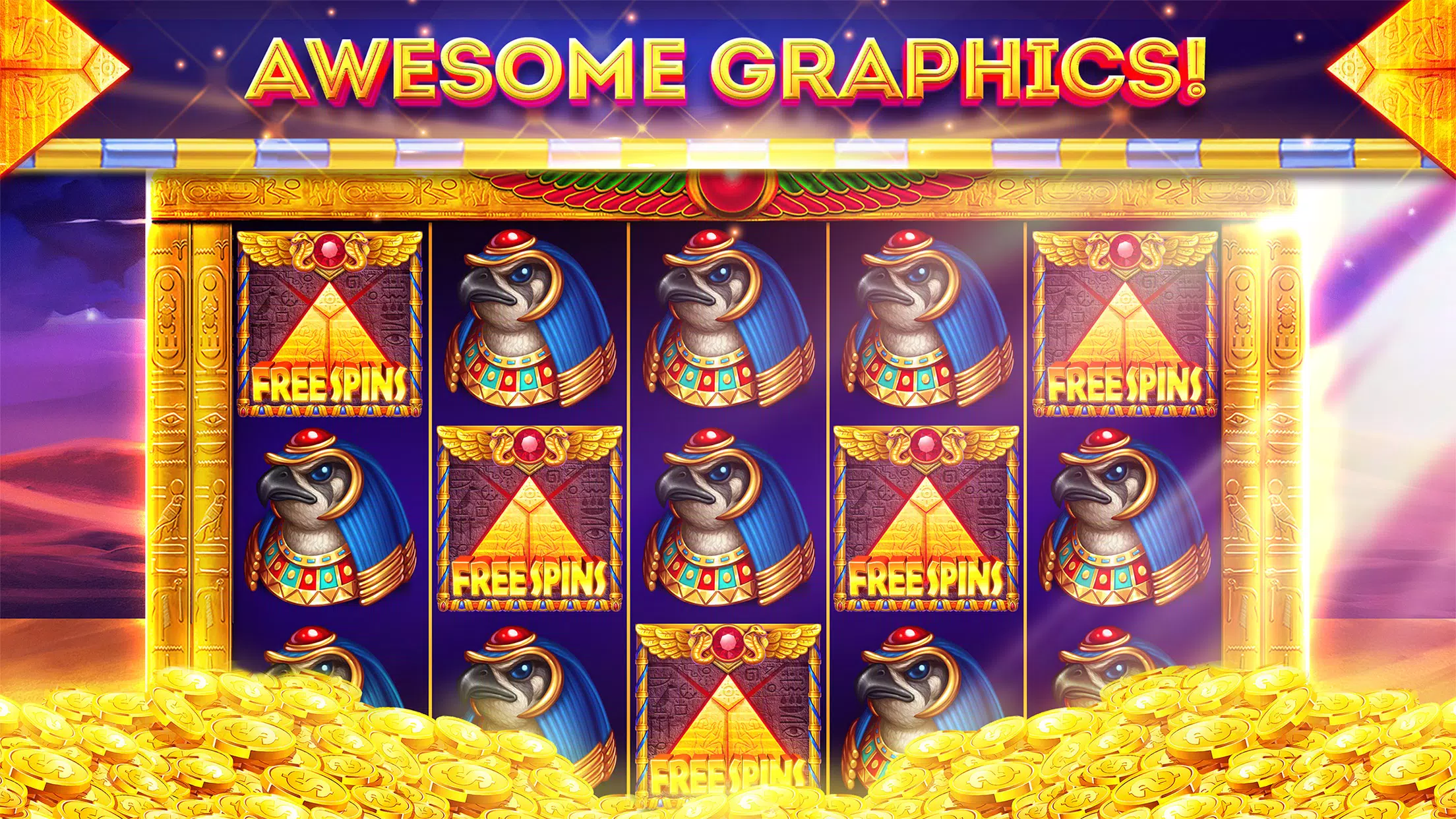 Pharaohs of Egypt Slots Casino 스크린샷 1