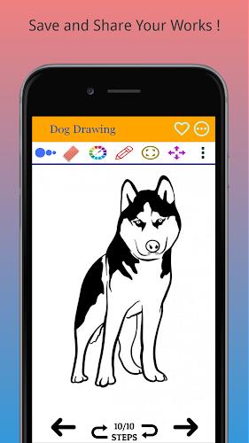 How to Draw Dog Step by Step Captura de pantalla 2