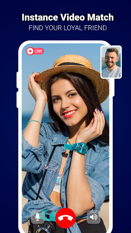 Live Video Call - Global Chat Tangkapan skrin 1
