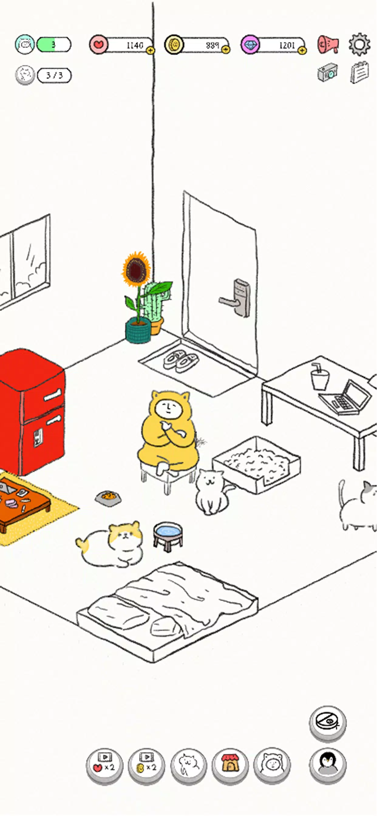 weird cat ဖန်သားပြင်ဓာတ်ပုံ 3