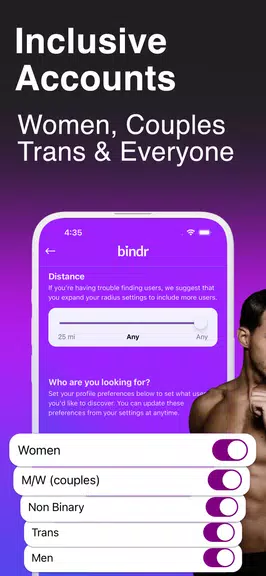 Bindr: Bisexual Dating & Chat Capture d'écran 2