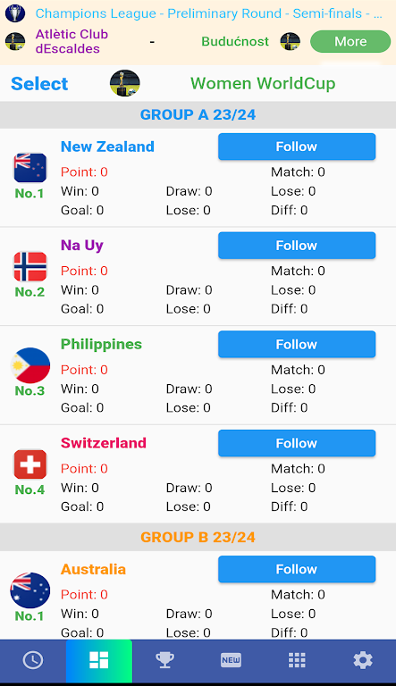 Female Cup Matches应用截图第1张