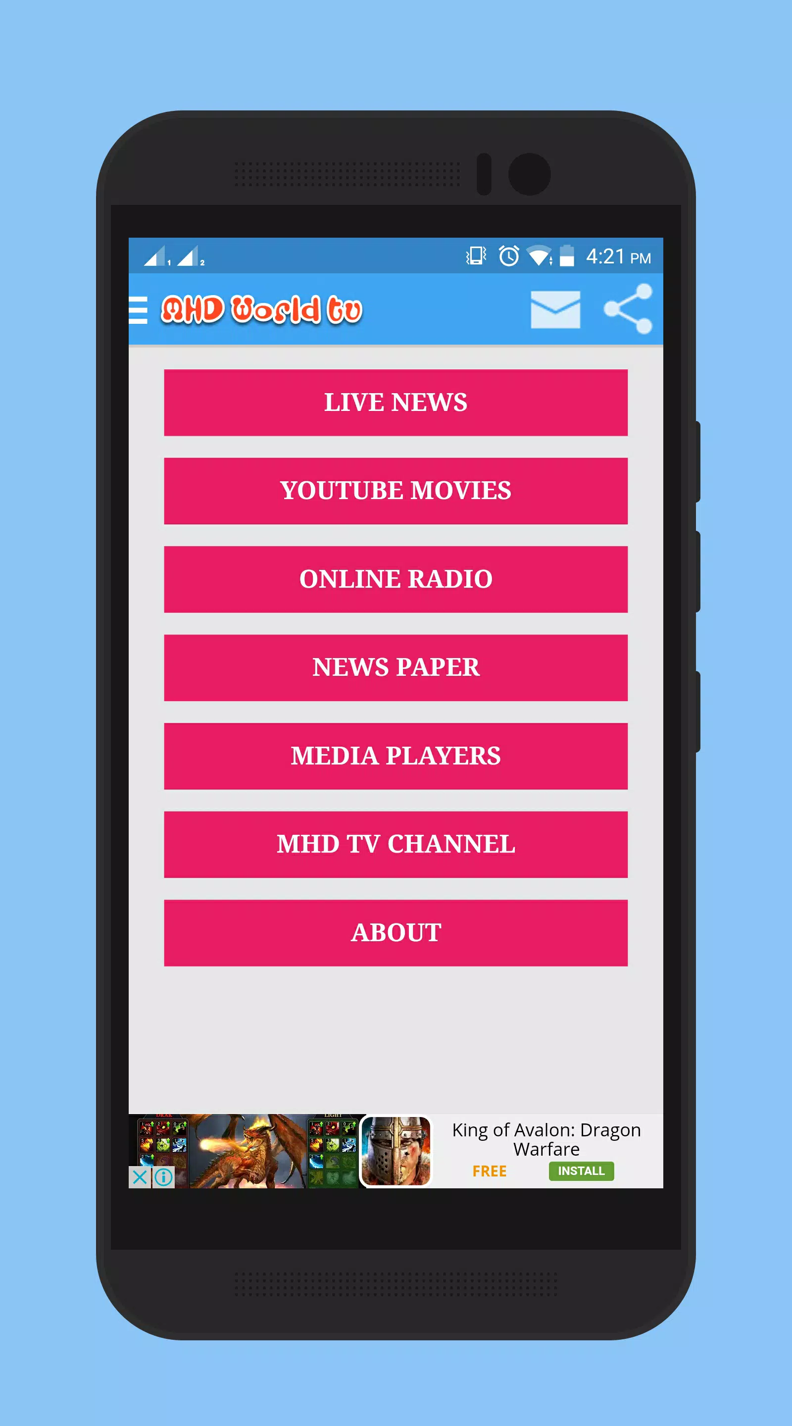 Mhd world tv ภาพหน้าจอ 2