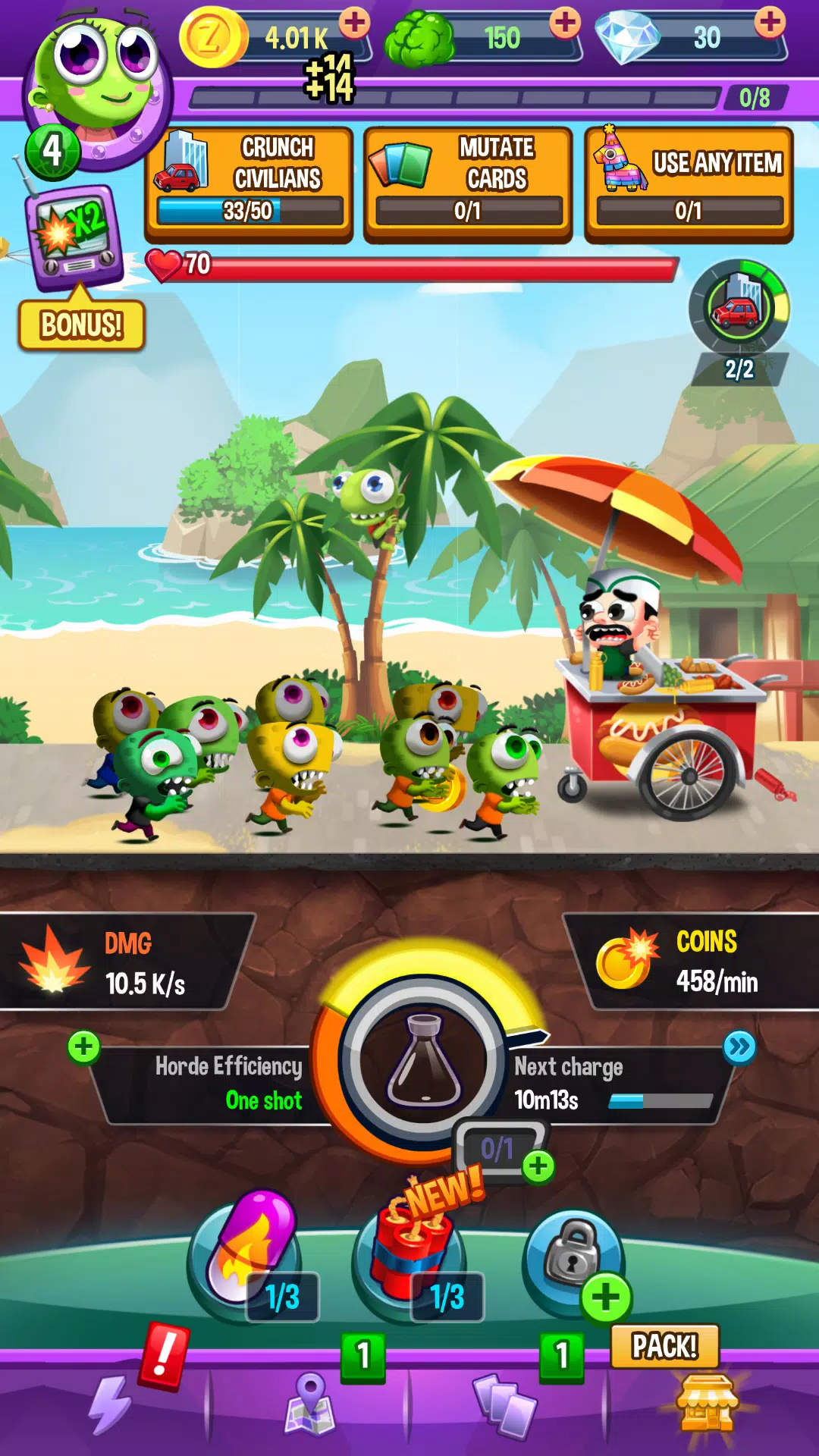 Idle Rush : Zombie Tsunami应用截图第0张