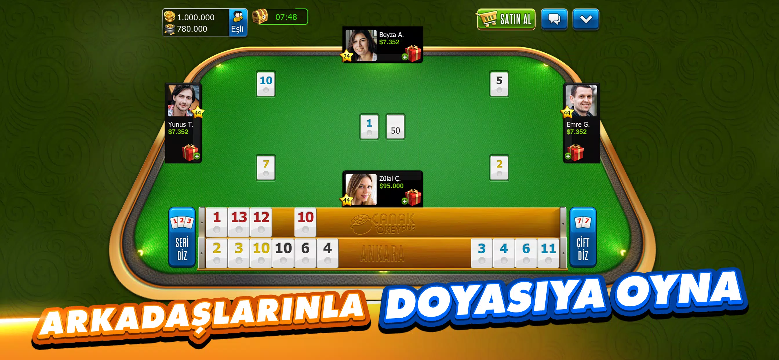 Schermata Çanak Okey Plus 3