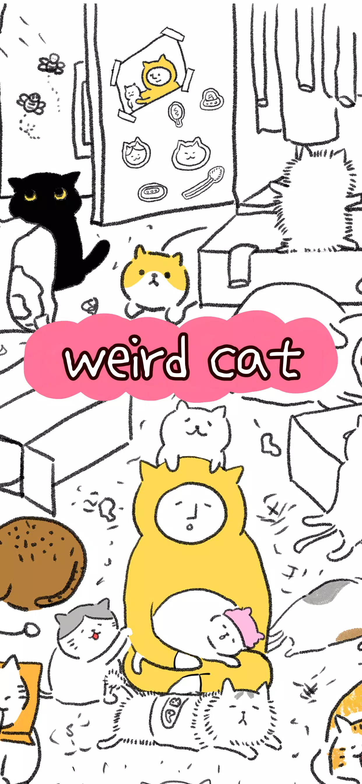 weird cat ဖန်သားပြင်ဓာတ်ပုံ 0