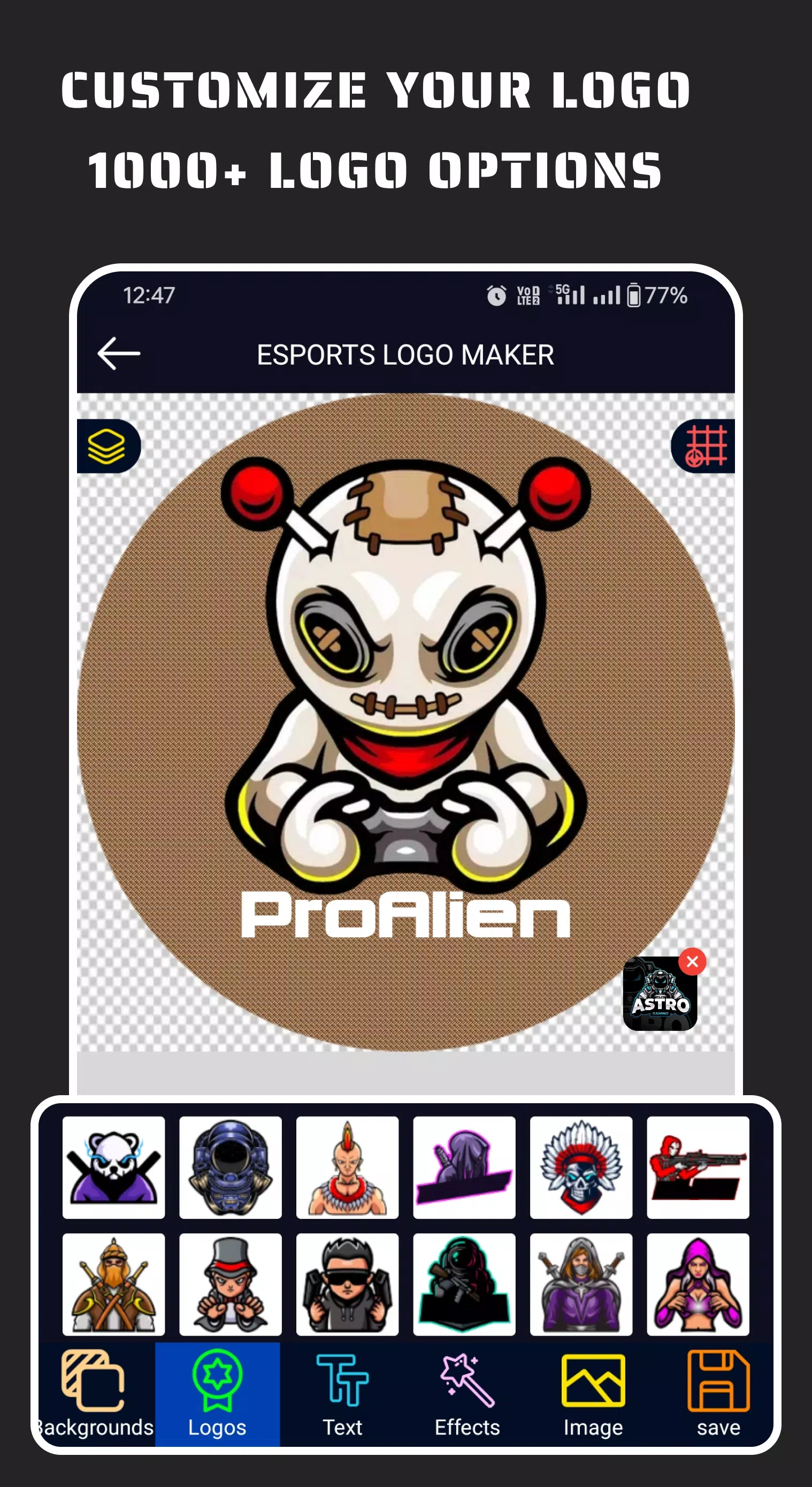 Esportify: Gaming Logo Maker Скриншот 1