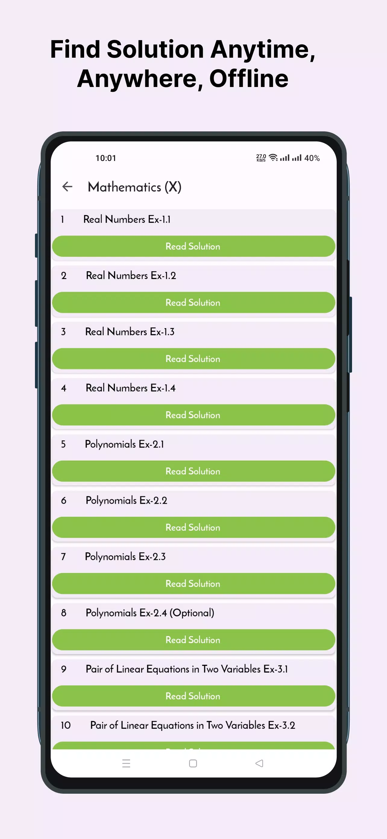 Class 10 NCERT Solutions Capture d'écran 2