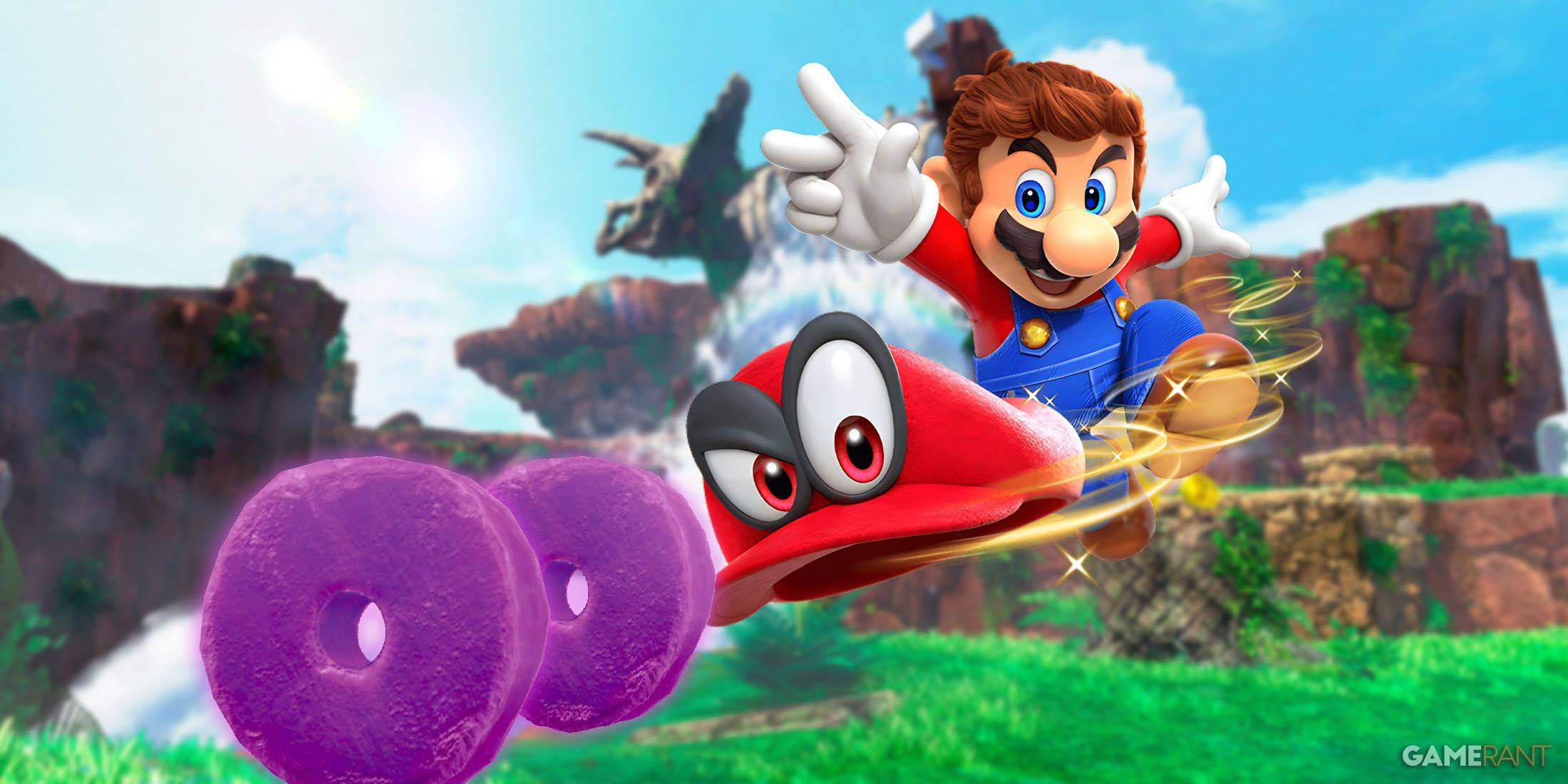 Mario Odyssey: alle paarse munten van Cascade Kingdom opgraven