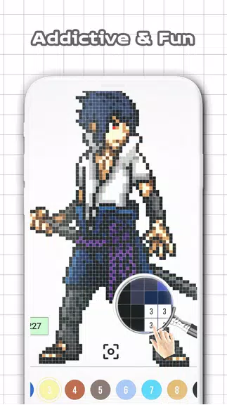 Schermata Color by Number - Naruto Sandbox Ninja Pixel 1