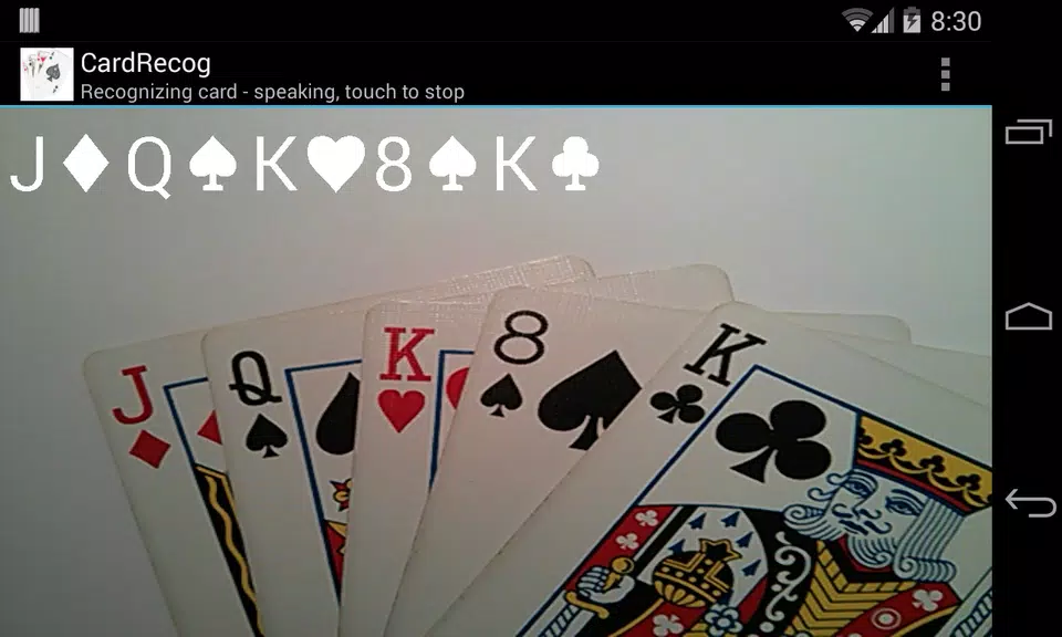 CardRecog Recognize Play Cards 스크린샷 1