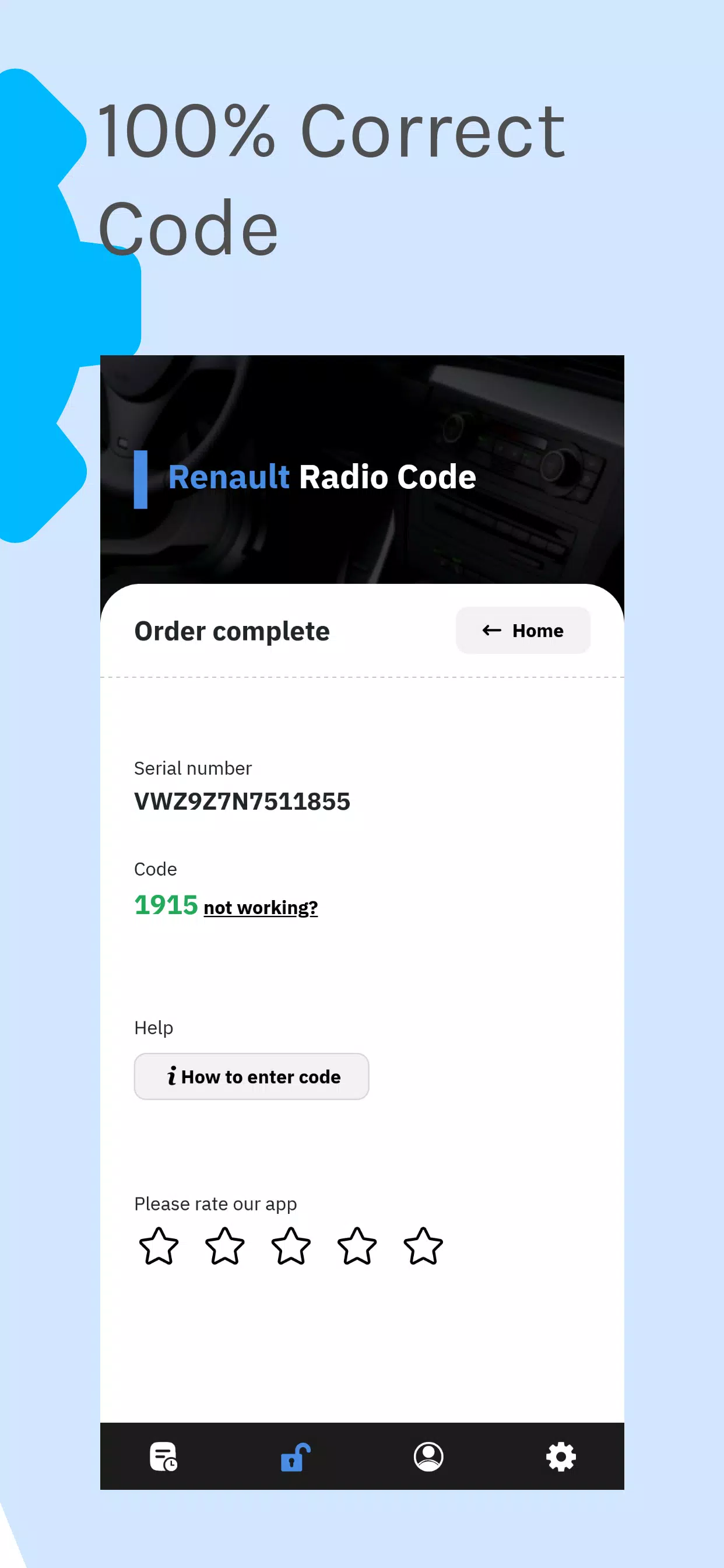 VW Radio Code Generator Ekran Görüntüsü 2