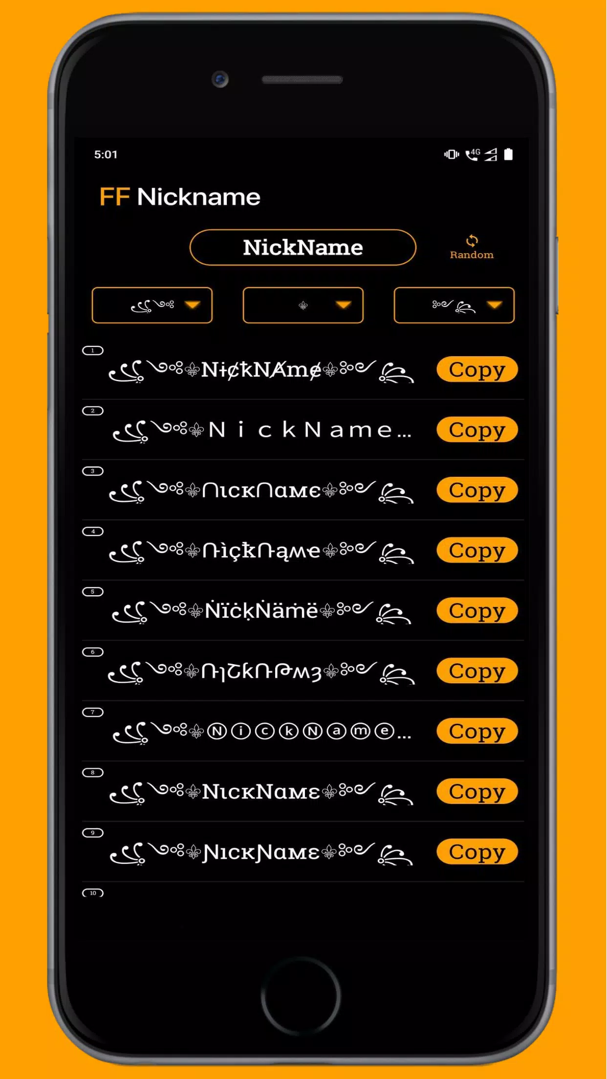 FF Name Creator - Nickname Generator For Games应用截图第1张