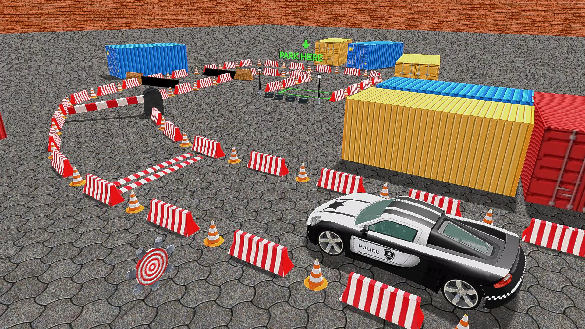 Police Car Parking Car Game 3D Schermafbeelding 1