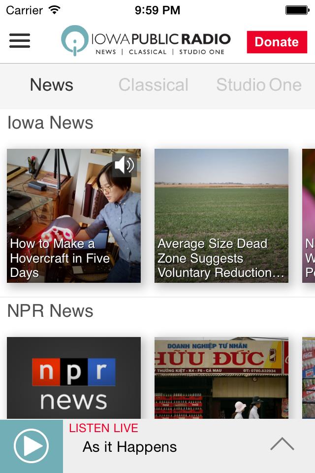 Iowa Public Radio App Скриншот 1