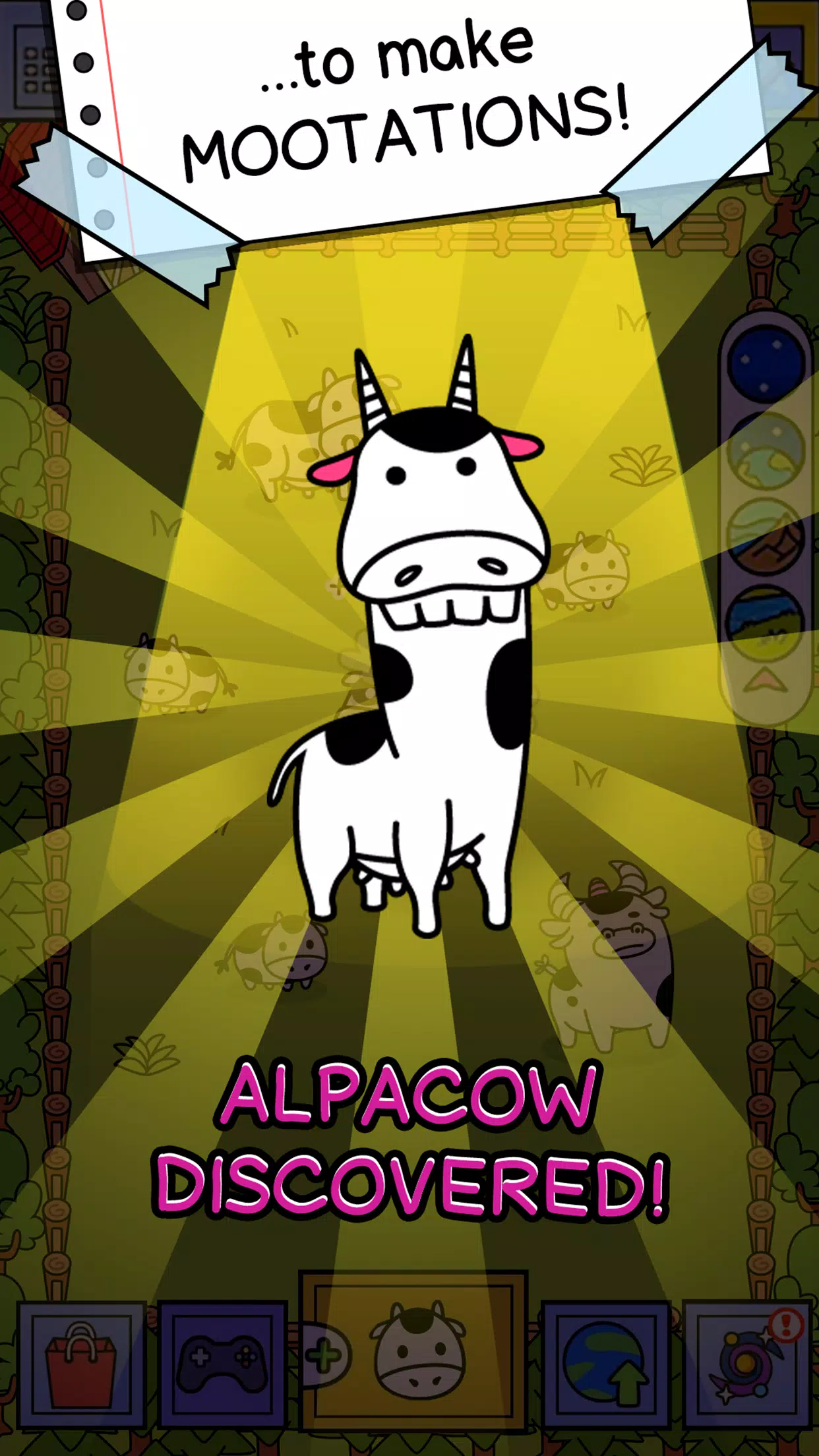 Cow Evolution: Juego de Vacas Captura de pantalla 1