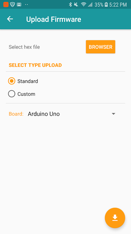 Arduino Hex Uploader-Bin/Hex ဖန်သားပြင်ဓာတ်ပုံ 1