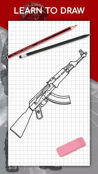 How to draw weapons by steps Zrzut ekranu 0