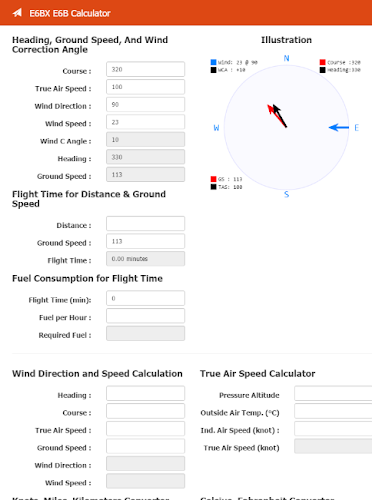 E6BX E6B Calculator Captura de pantalla 0