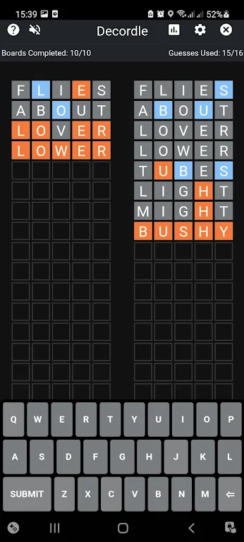 Decordle : Word Finding Puzzle Tangkapan skrin 0