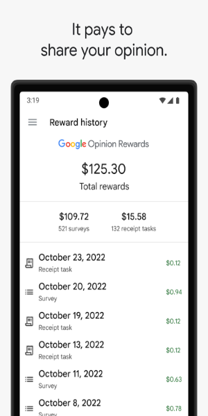 Google Opinion Rewards ဖန်သားပြင်ဓာတ်ပုံ 0