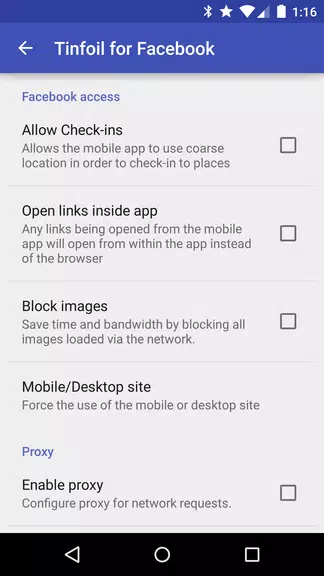 Tinfoil for Facebook應用截圖第2張