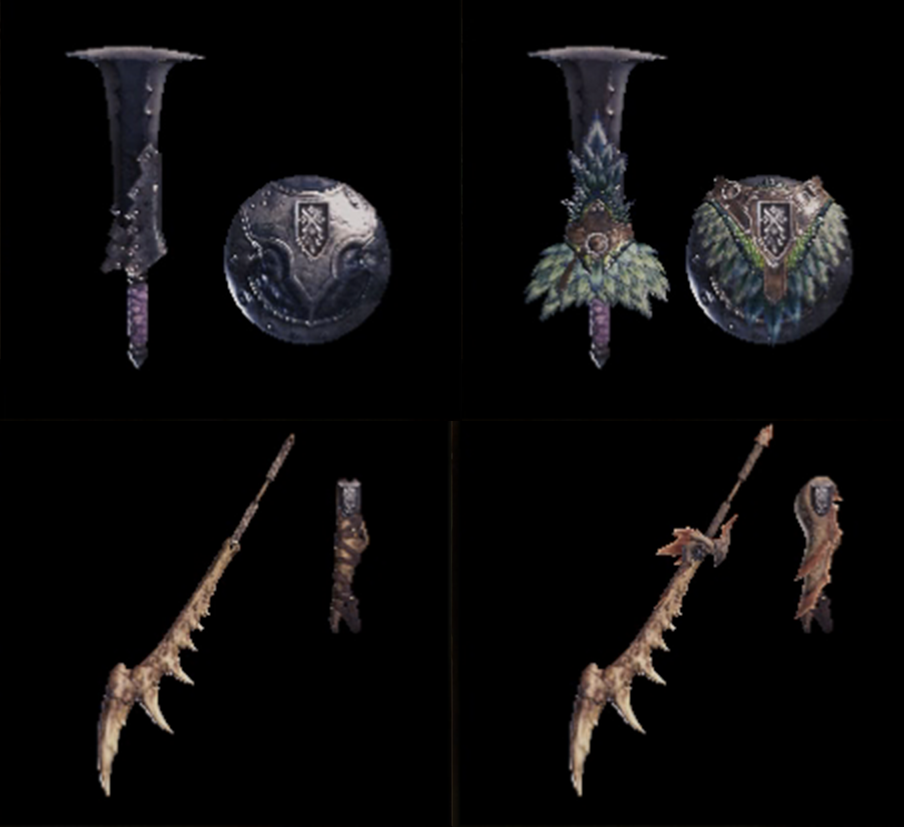 Comparação de Armas Mundiais de Monster Hunter