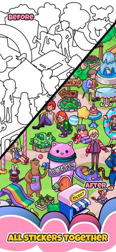 Sticker book & coloring puzzle 스크린샷 3
