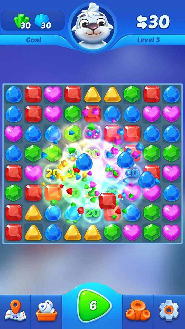 Jewel crush - match 3 game Schermafbeelding 0