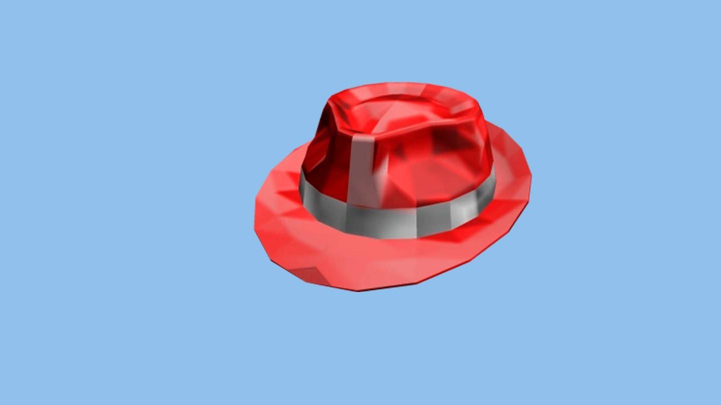 Czerwony Sparkle Time Fedora