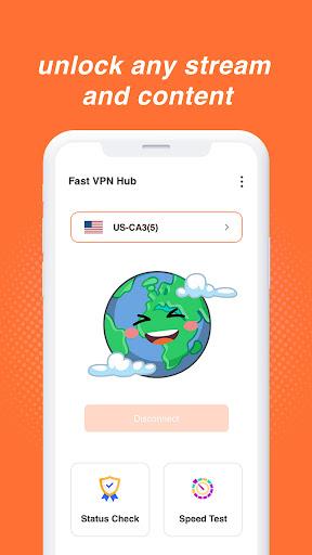 Fast VPNhub ဖန်သားပြင်ဓာတ်ပုံ 2