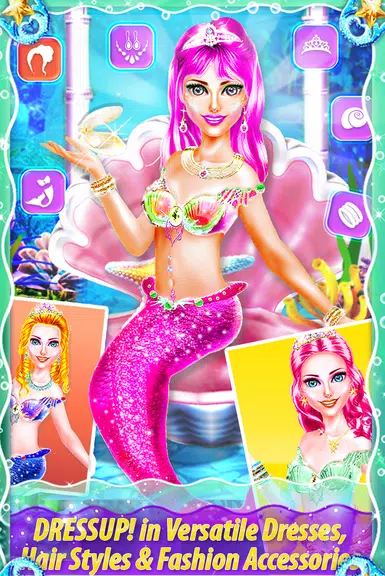 My Little Mermaid - Girls Game Ekran Görüntüsü 1