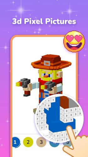 Pixel Coloring ဖန်သားပြင်ဓာတ်ပုံ 3