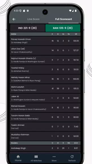 IND vs ZIM Live Cricket Score應用截圖第2張