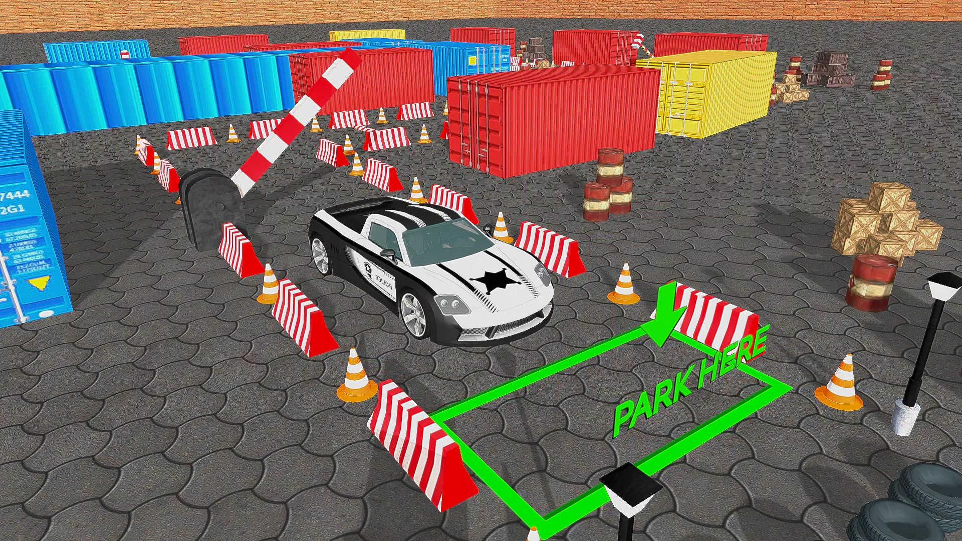 Police Car Parking Car Game 3D Schermafbeelding 0