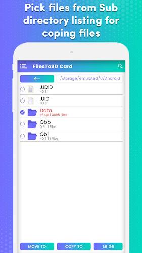 Transfer phone to SD Card – Fi 스크린샷 2