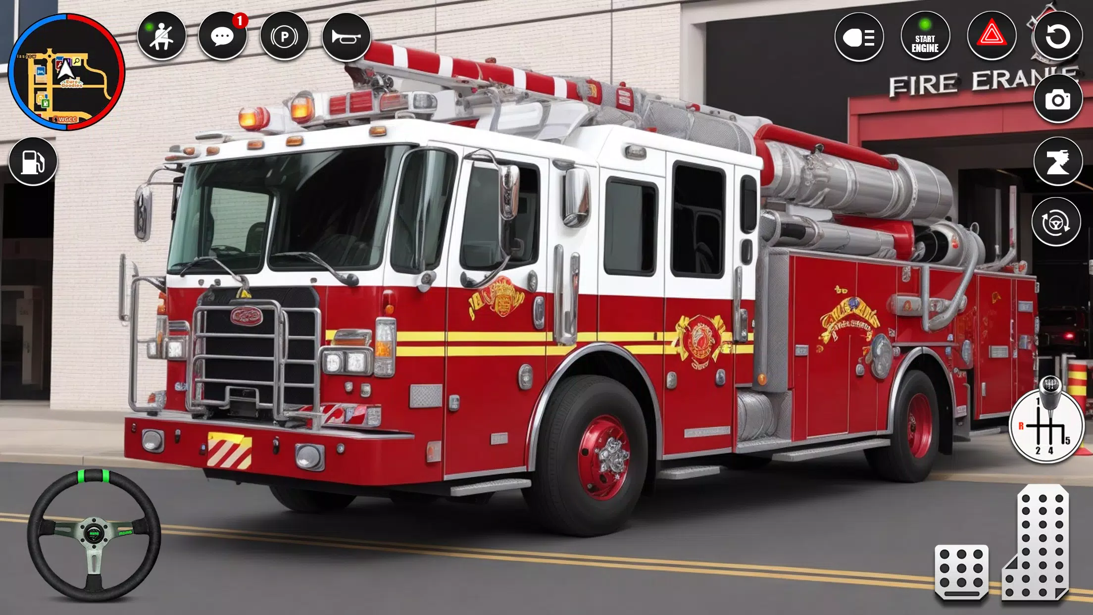 Fire Truck Rescue Sim Games 3d Schermafbeelding 2