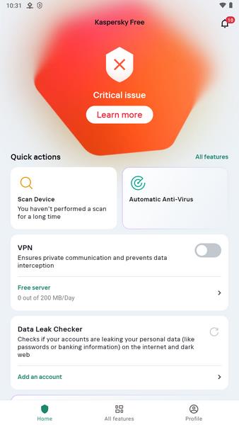 Kaspersky Antivirus & VPN Screenshot 0