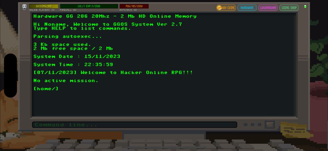 Hacker Online RPG Schermafbeelding 0