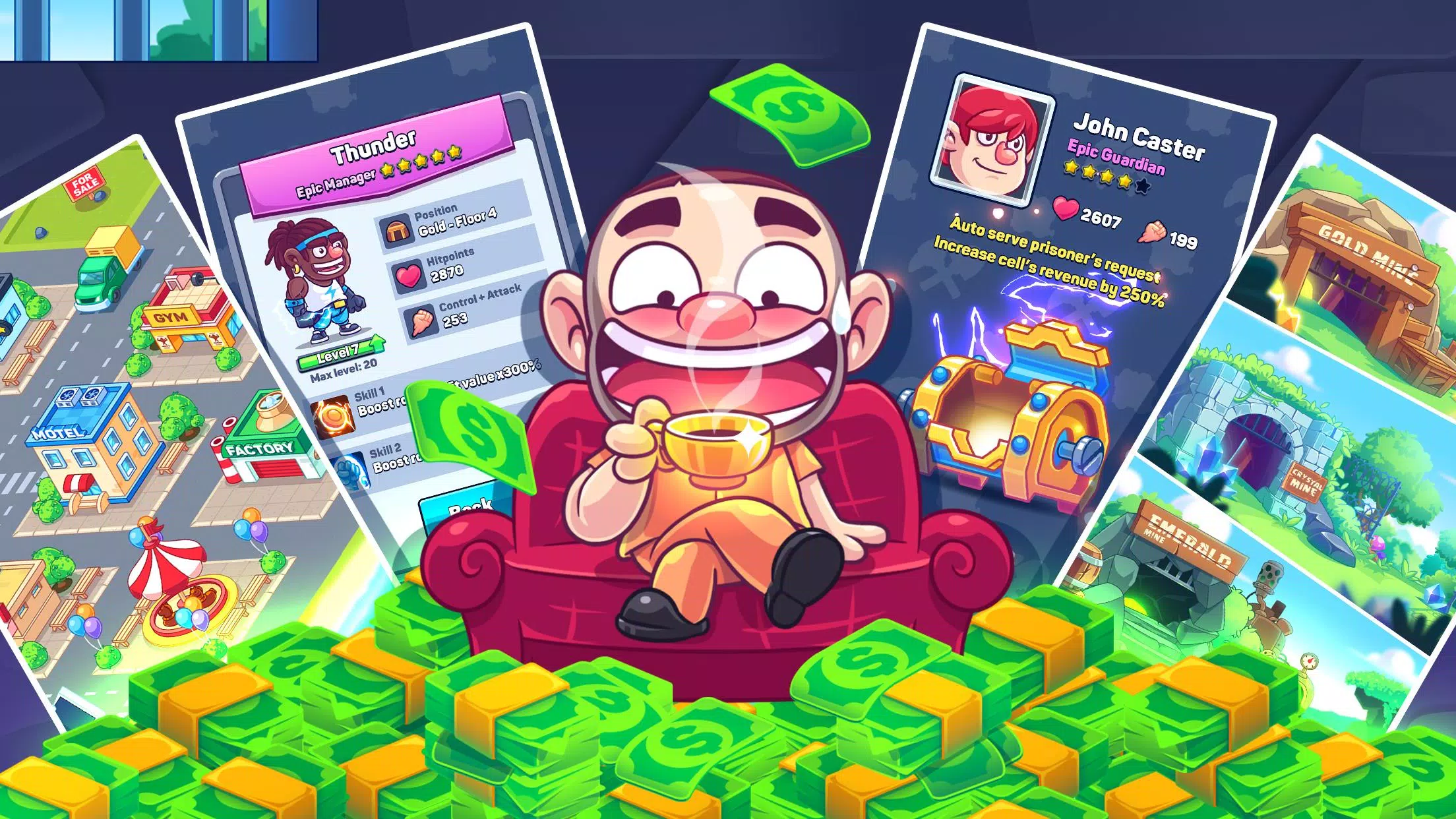 Idle Prisoner  Inc - Mine & Crafting Building スクリーンショット 2
