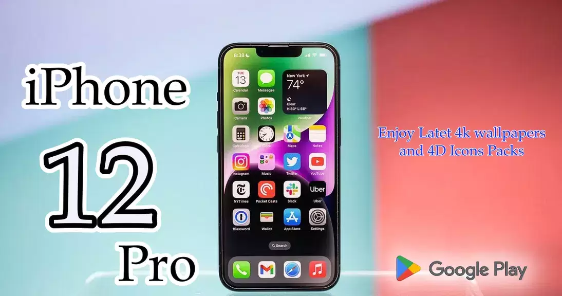 iPhone 12 Pro Launcher Themes Tangkapan skrin 2