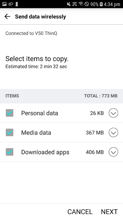 LG Mobile Switch (will closed) Capture d'écran 2