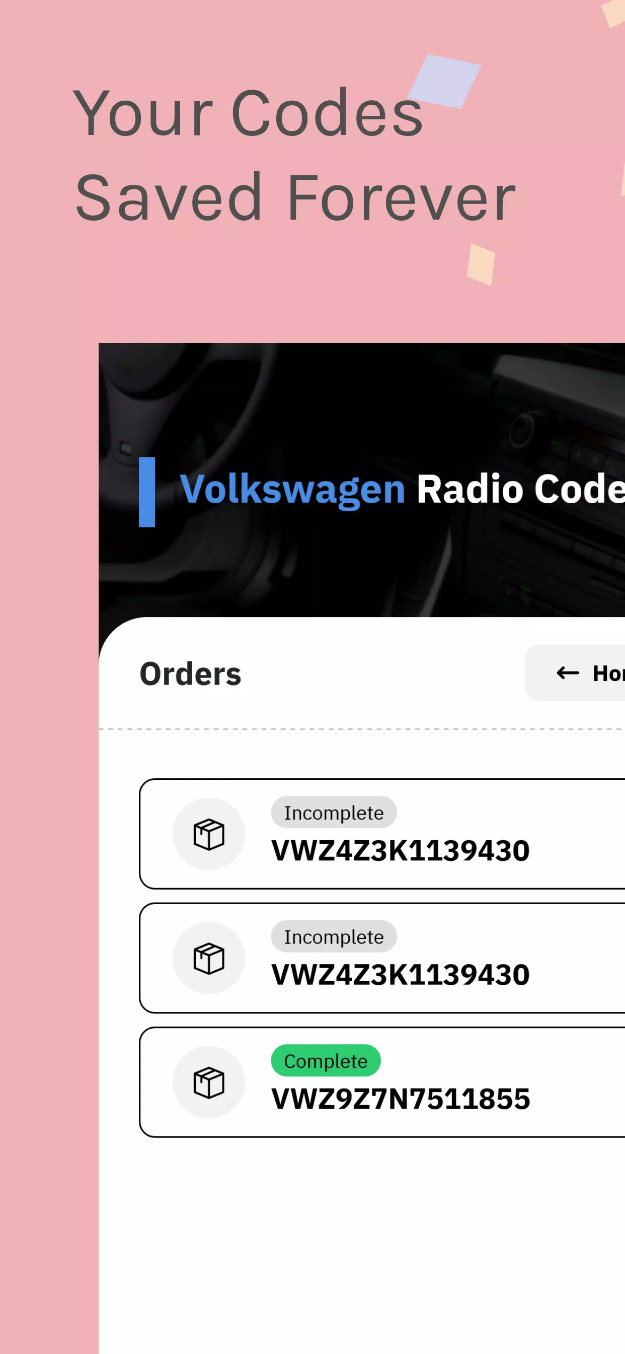 VW Radio Code Generator Ekran Görüntüsü 3