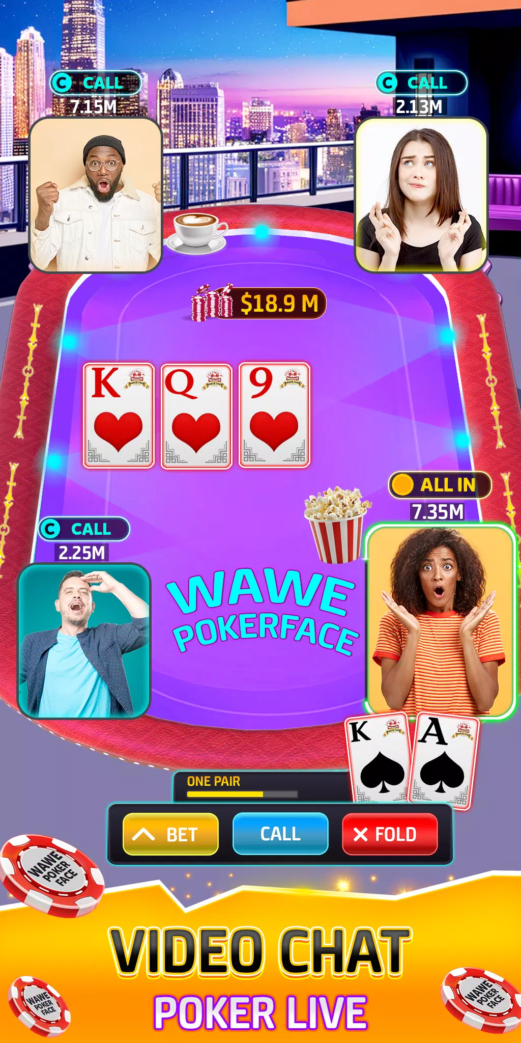 Wawe Poker Face - Holdem Poker Скриншот 2