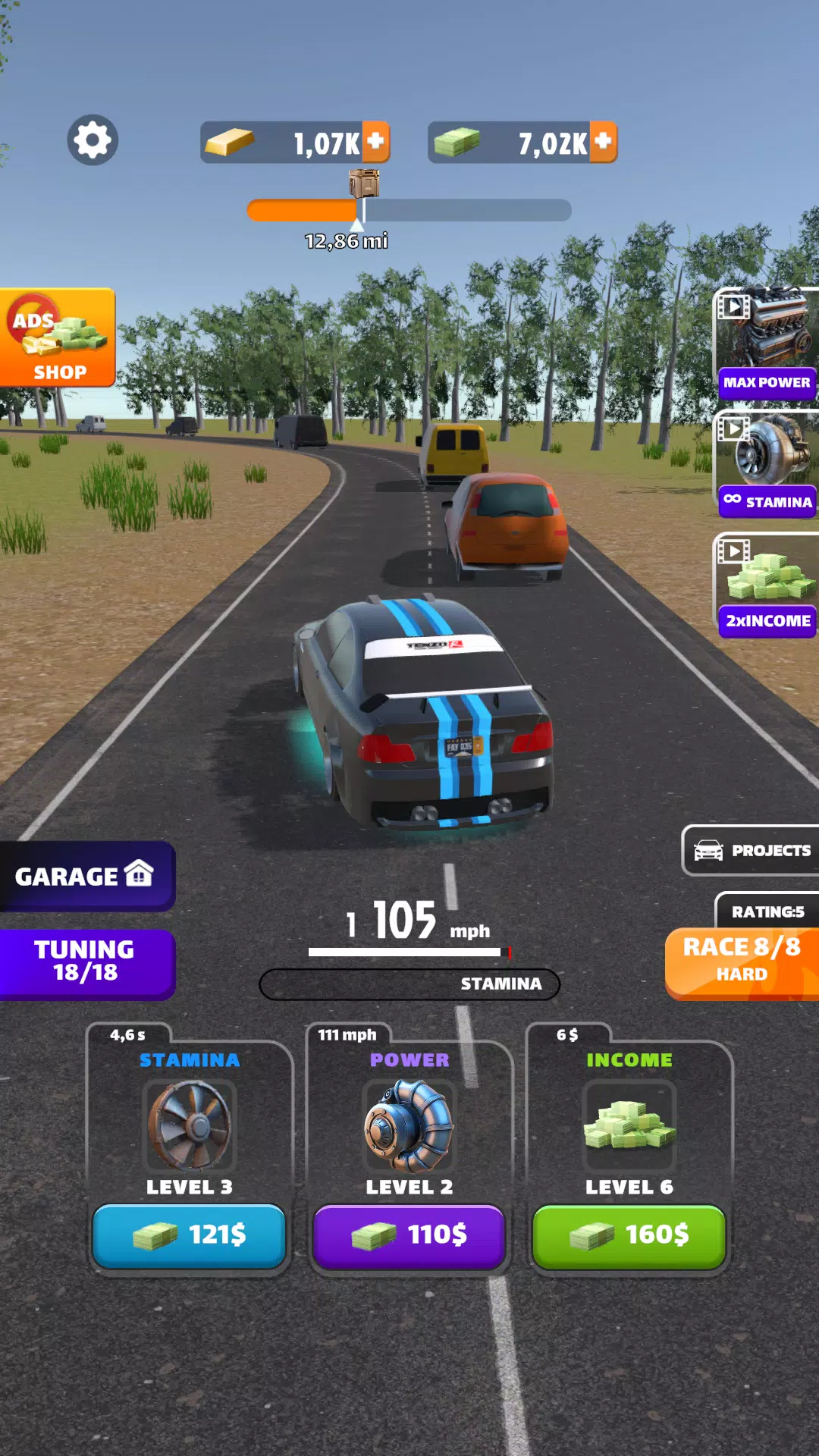 Racing Highway: Car Idle Ekran Görüntüsü 2