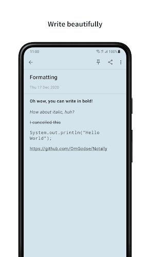 Notally - Minimalist Notes Captura de pantalla 2