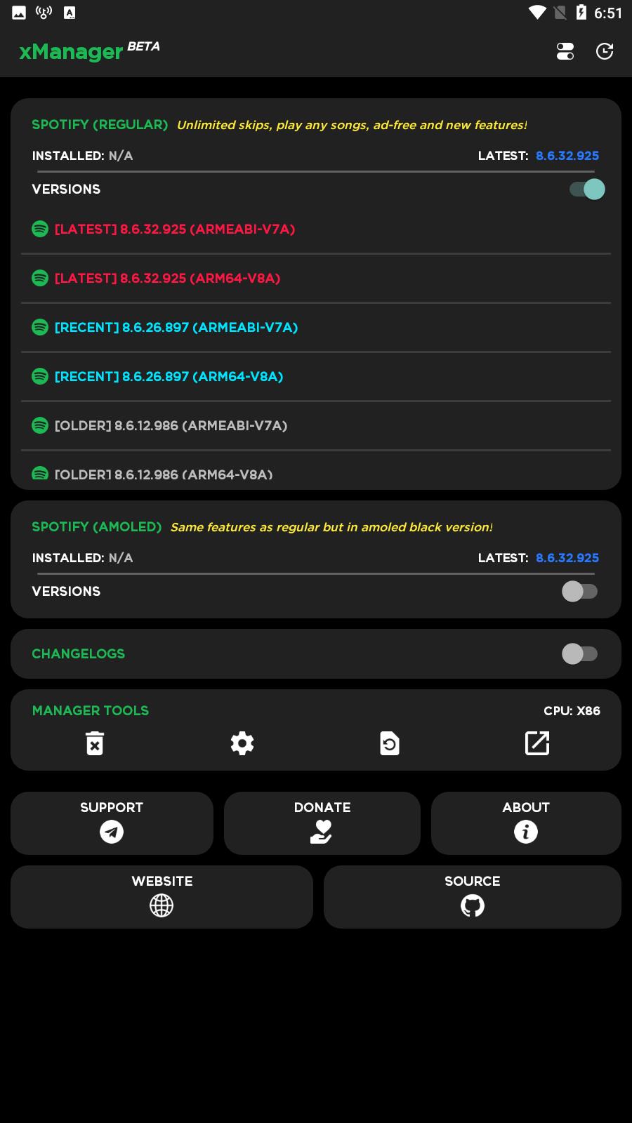 xManager For Spotify 스크린샷 1