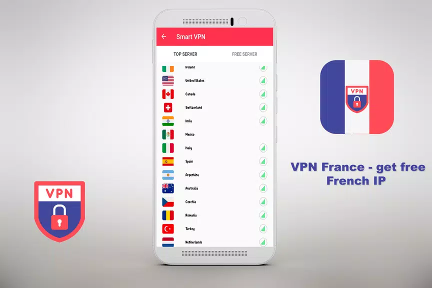 VPN Free - get free French IP Security  ⭐️⭐️⭐️⭐️⭐️ Screenshot 1