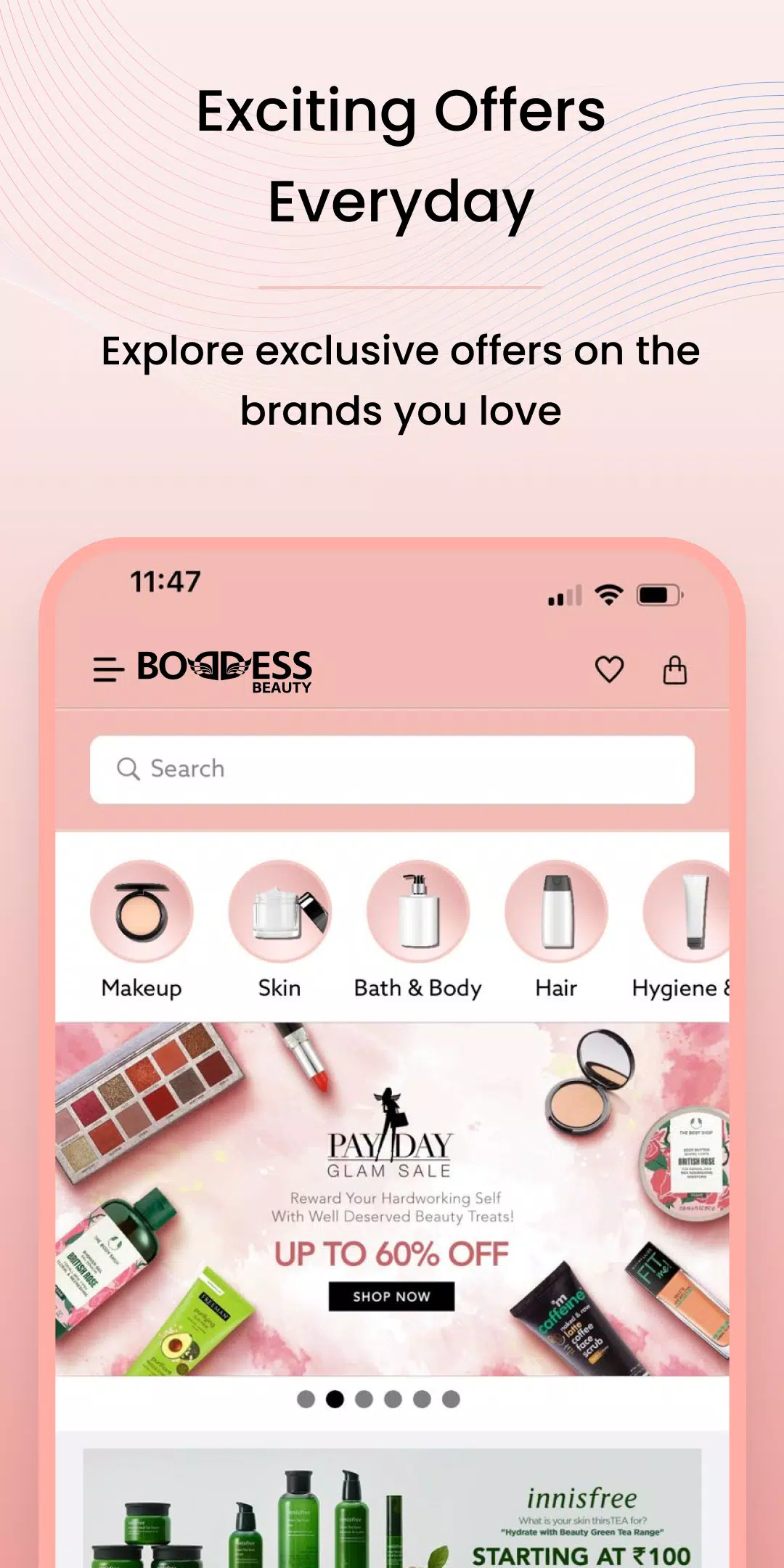 Boddess: Beauty Shopping App Screenshot 1