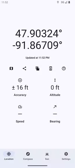 Positional GPS, Compass, Solar Schermafbeelding 0